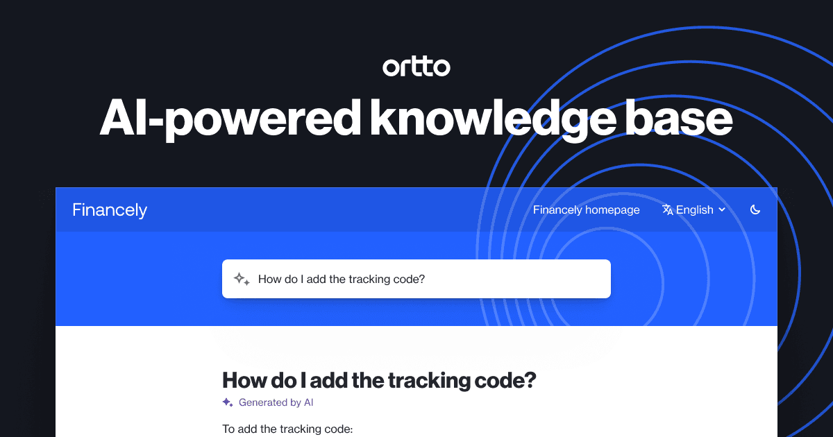 AI Powered Knowledge Base Ortto