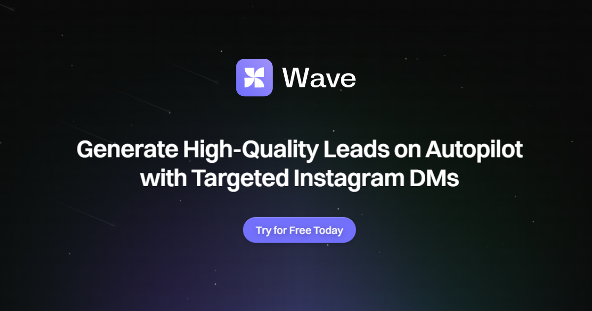 Automate Instagram Outreach to Generate High-Quality Leads Wave logo