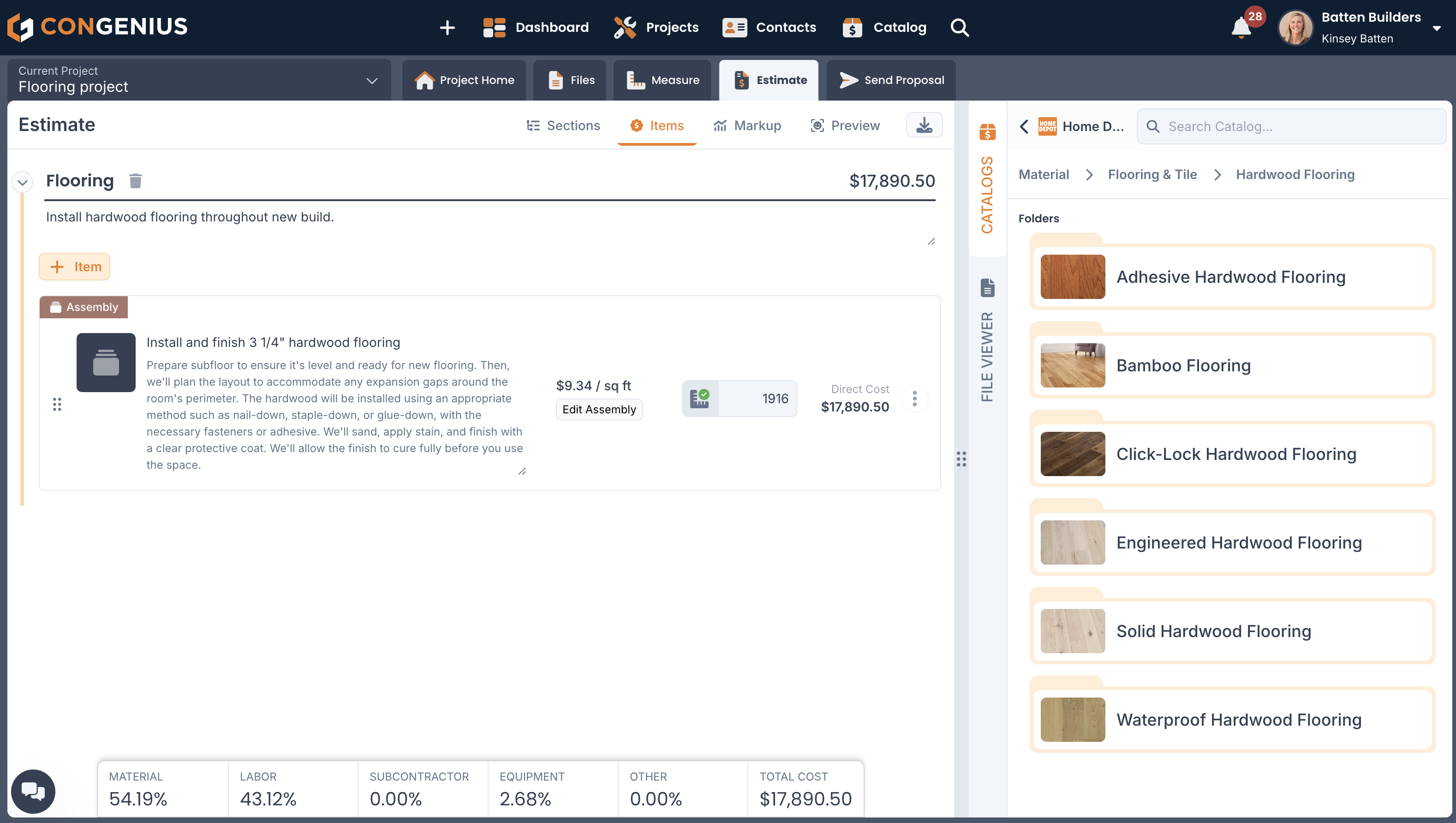 The Best Flooring Estimating, Takeoff, and Proposal Software - ConGenius