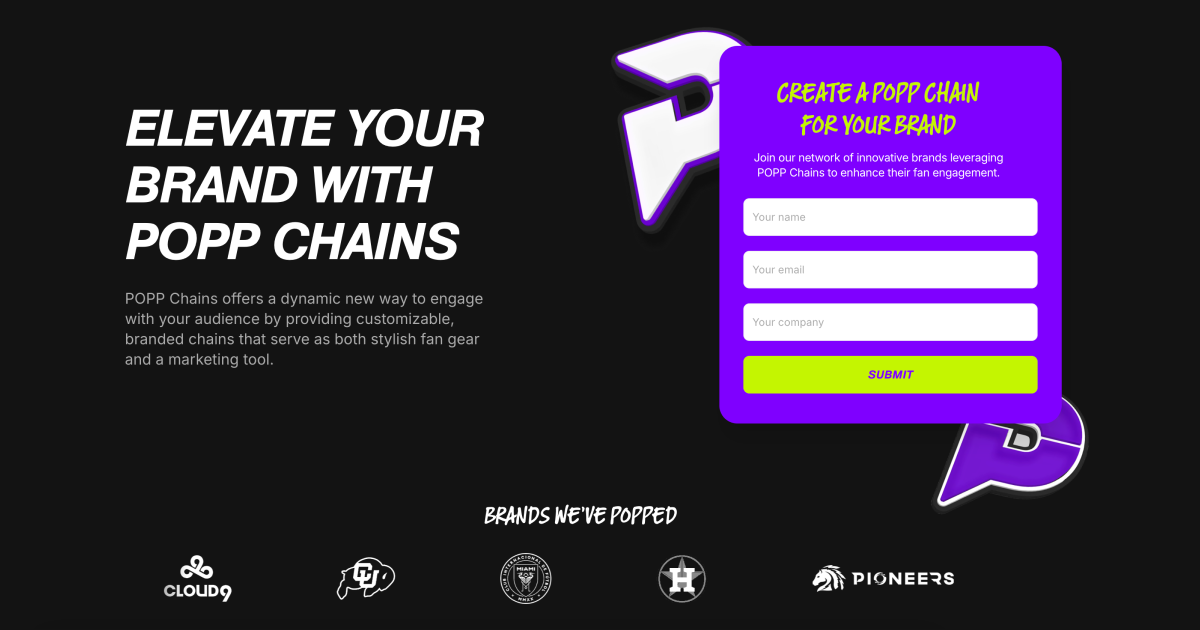 POPP Chains — Custom Sports Chain Memorabilia