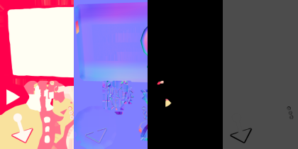 Detector texture bake variations