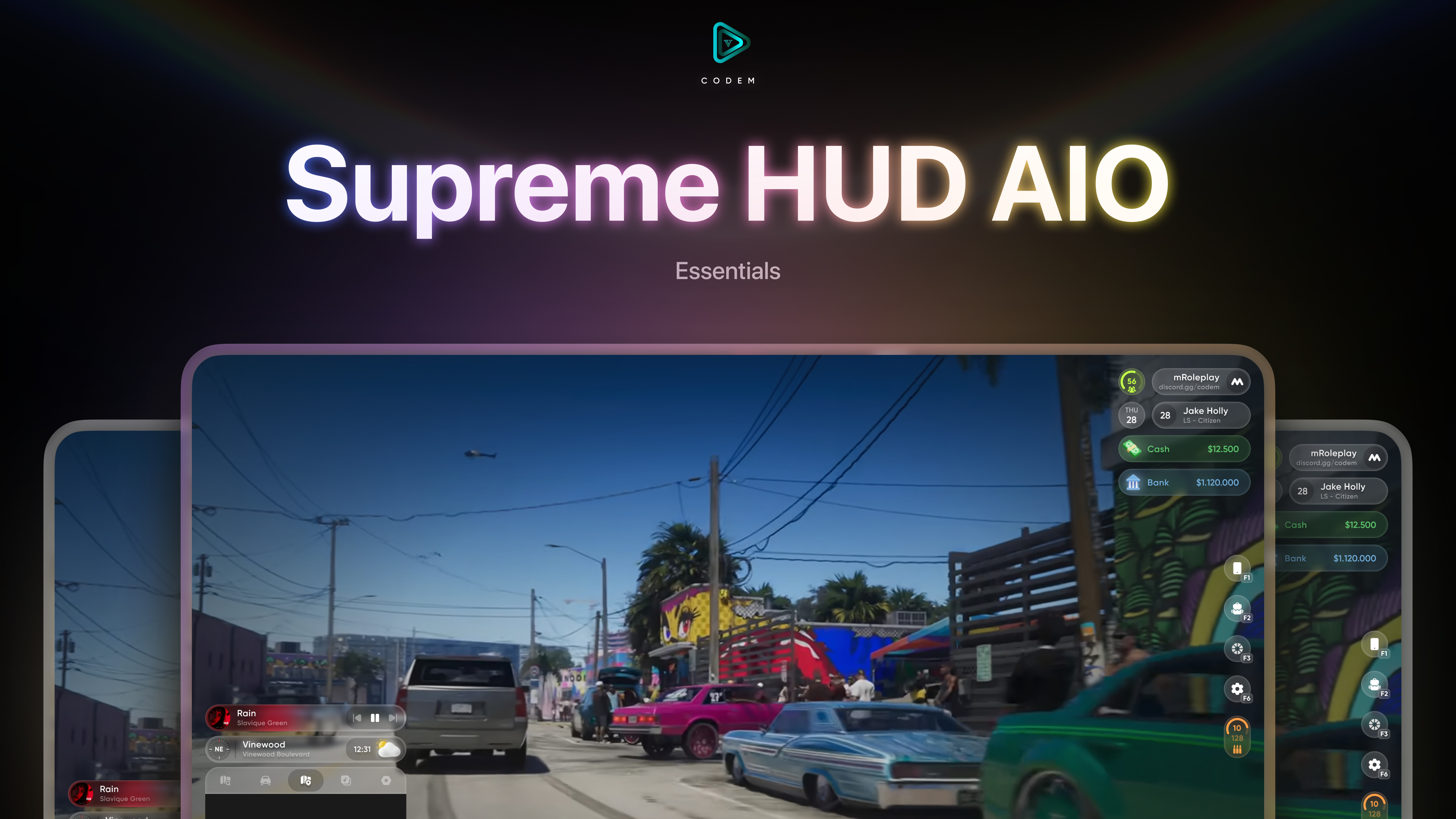 Codem Supreme HUD AIO — All-In-One  FiveM HUD | 6 Speedometers | FLIR Camera | Stress | Nitro | Vehicle Mods thumbnail 21