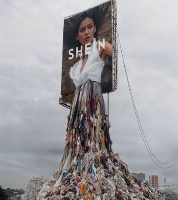 Stylized silhouette fashion poster with hanger illustration.