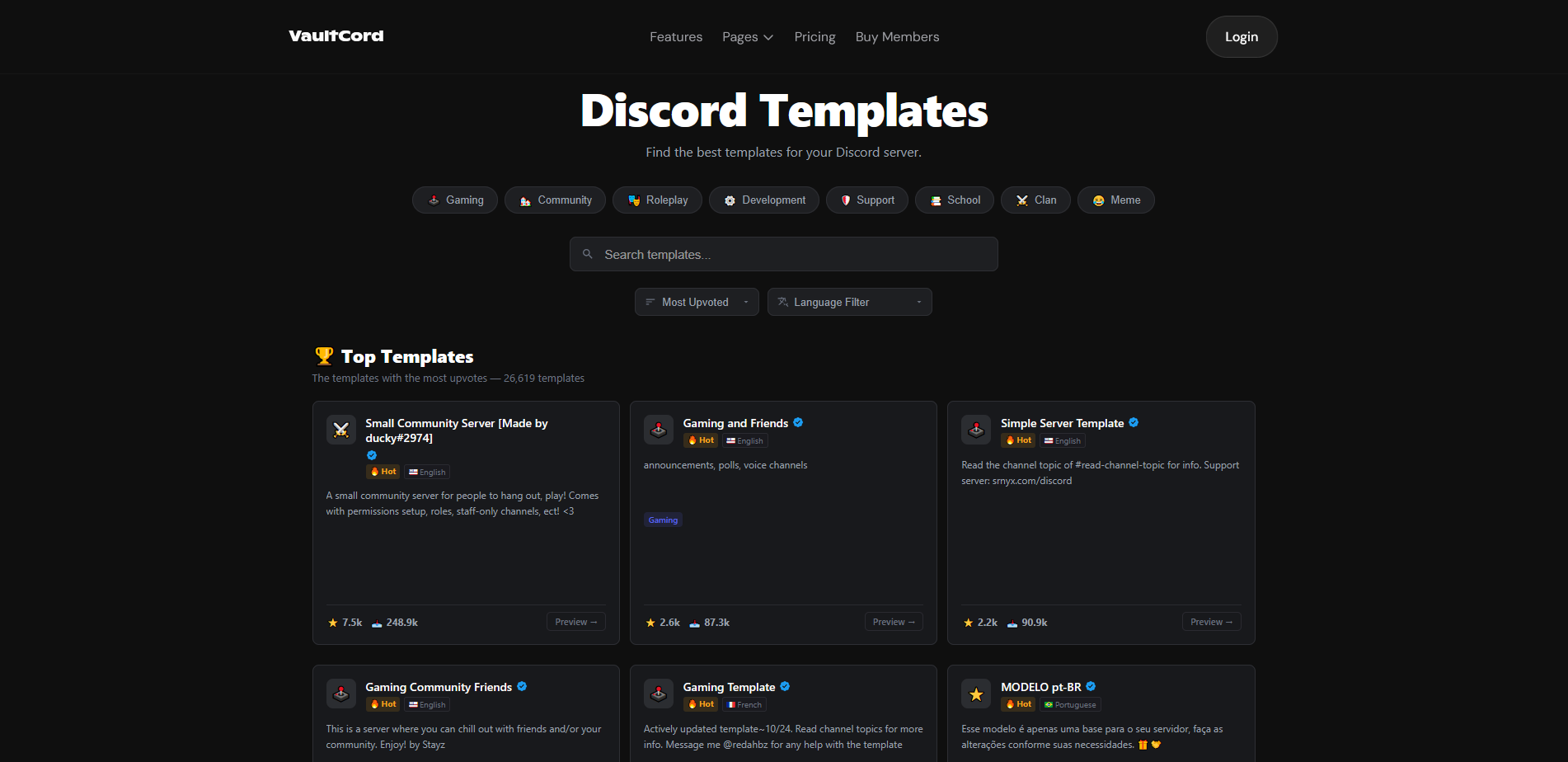 Discord Templates
