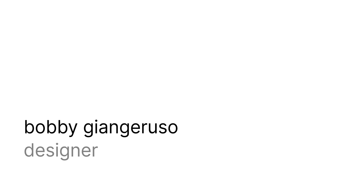 Bobby Giangeruso