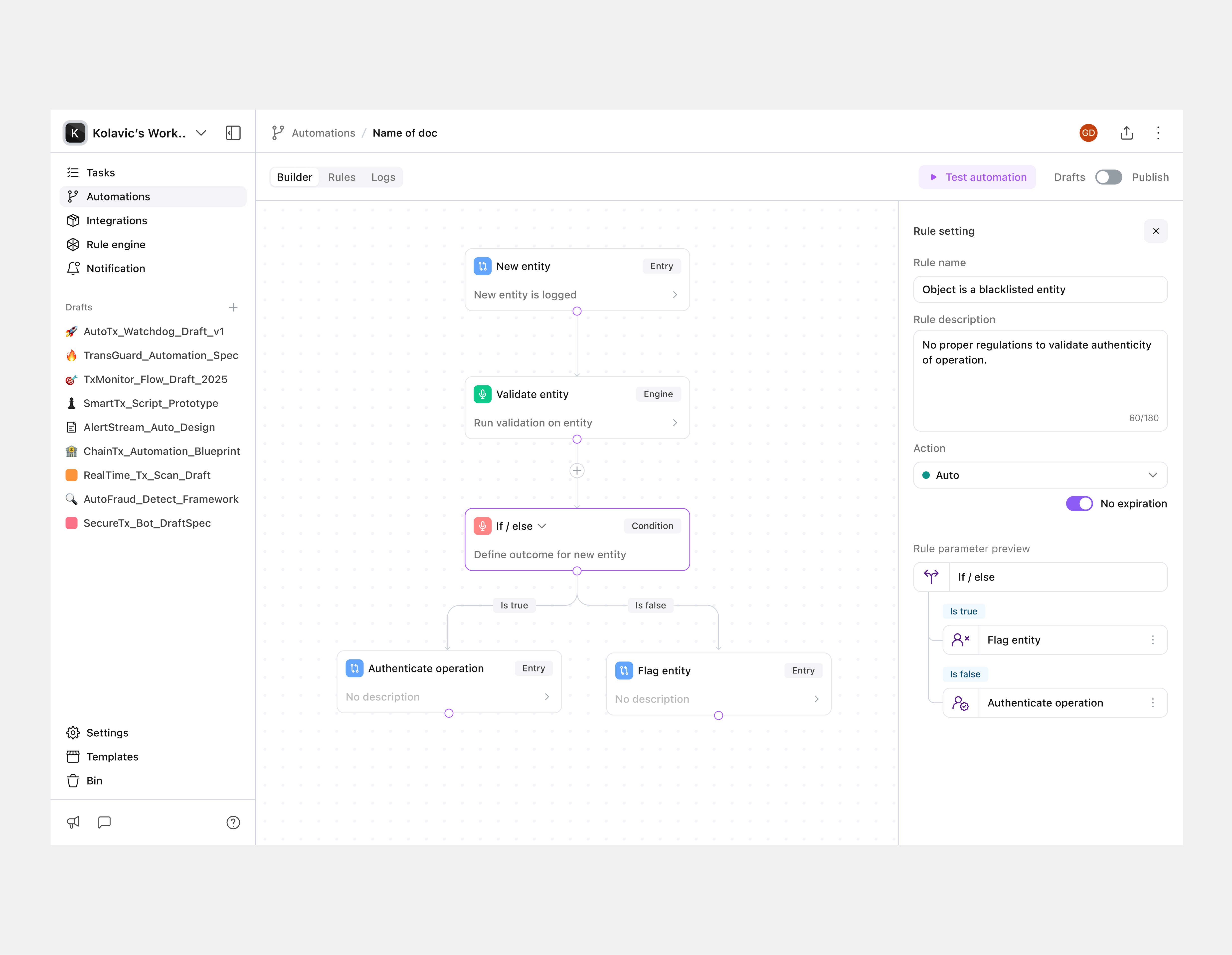 Automation Workspace 