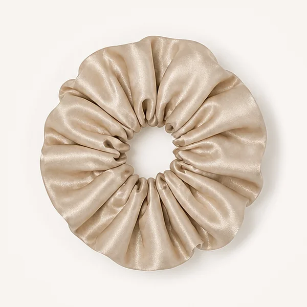 REM Retreat oversized Champagne silk scrunchie