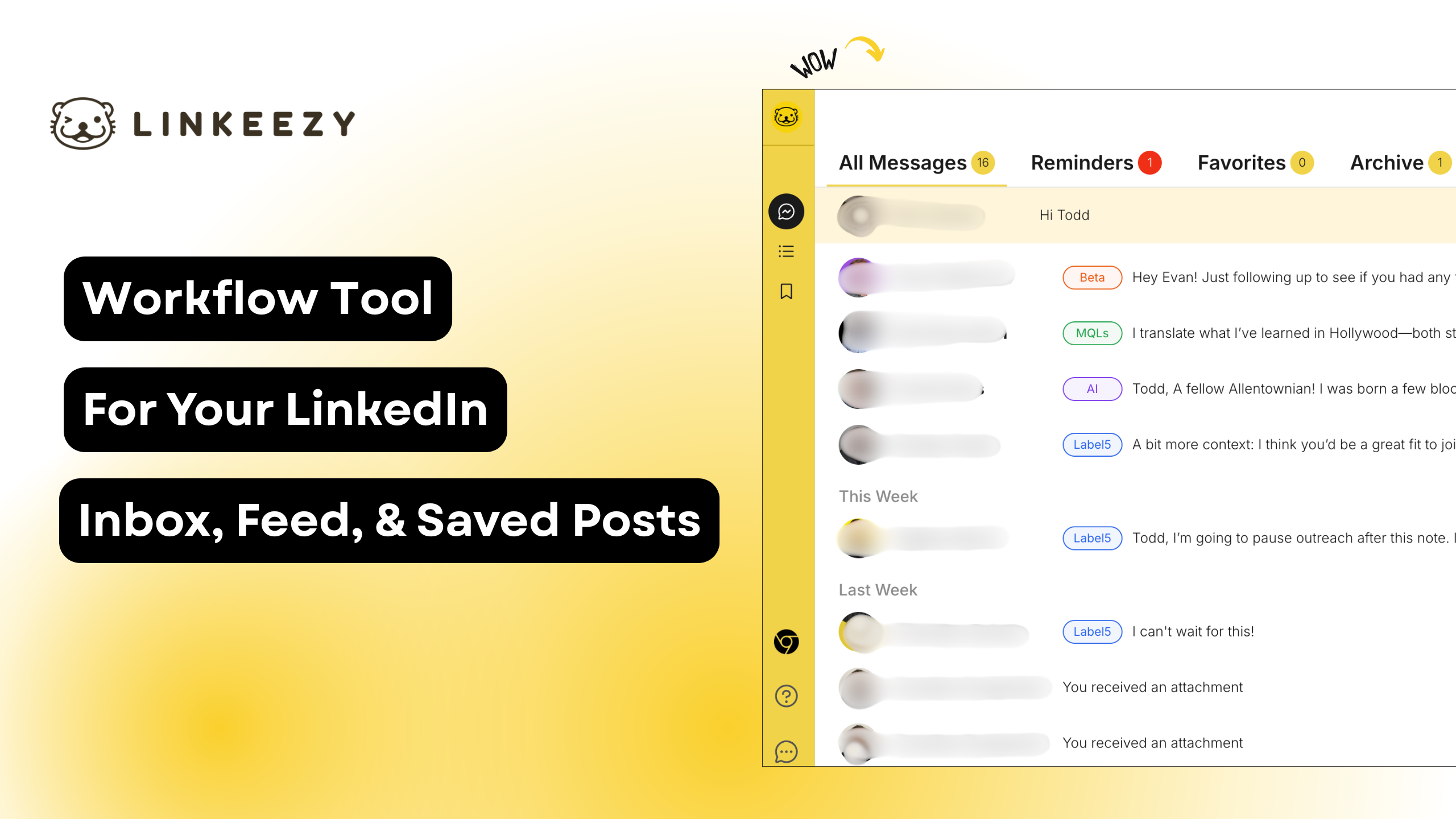LinkedIn Inbox Manager and Content Tool | Linkeezy