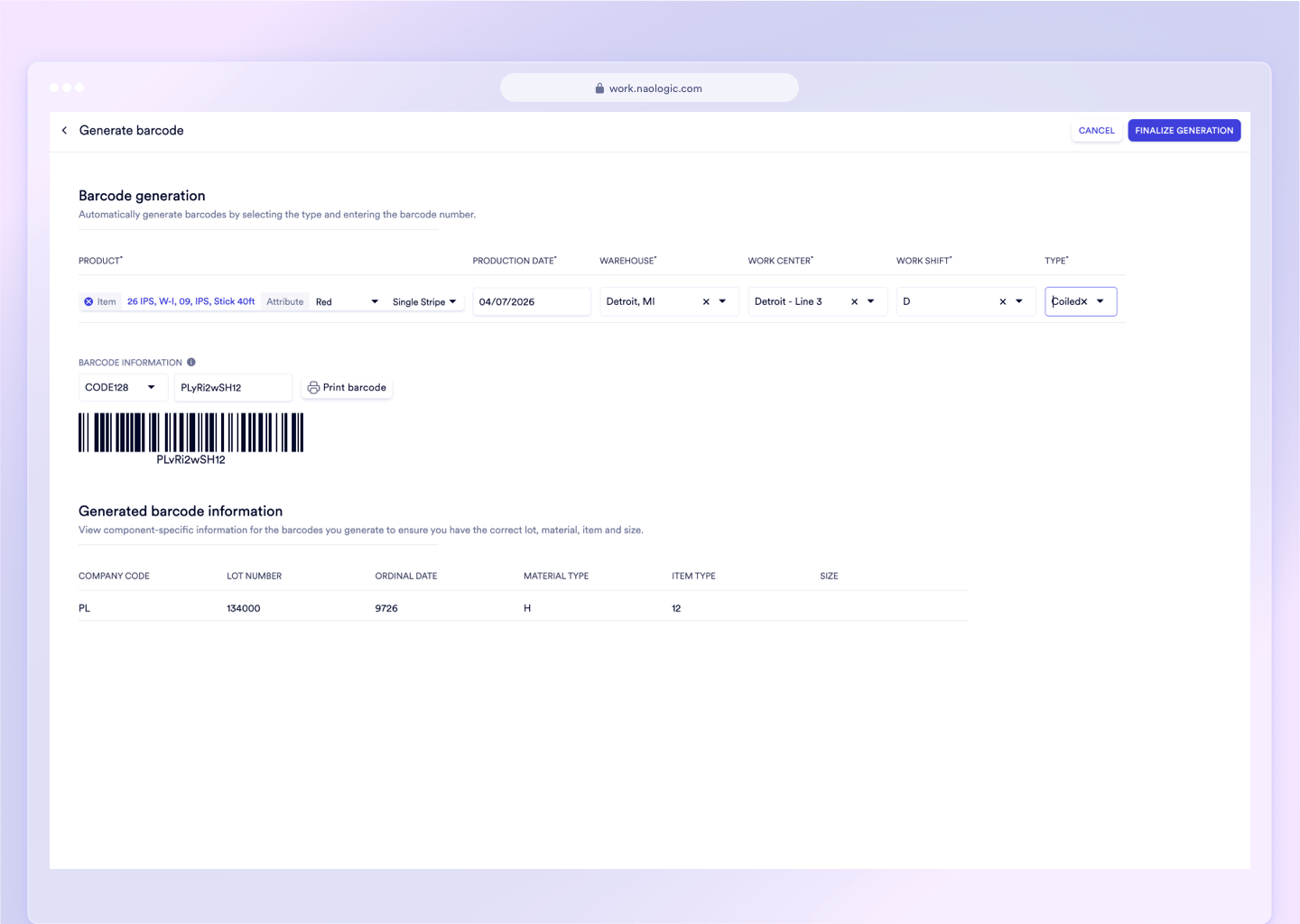  Naologic Barcode Management suite — generator, scan history, and attribution in one workspace