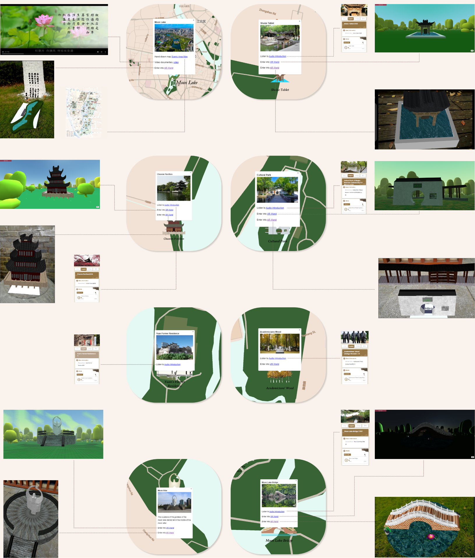 Moon Lake interactive map design — complete original composition