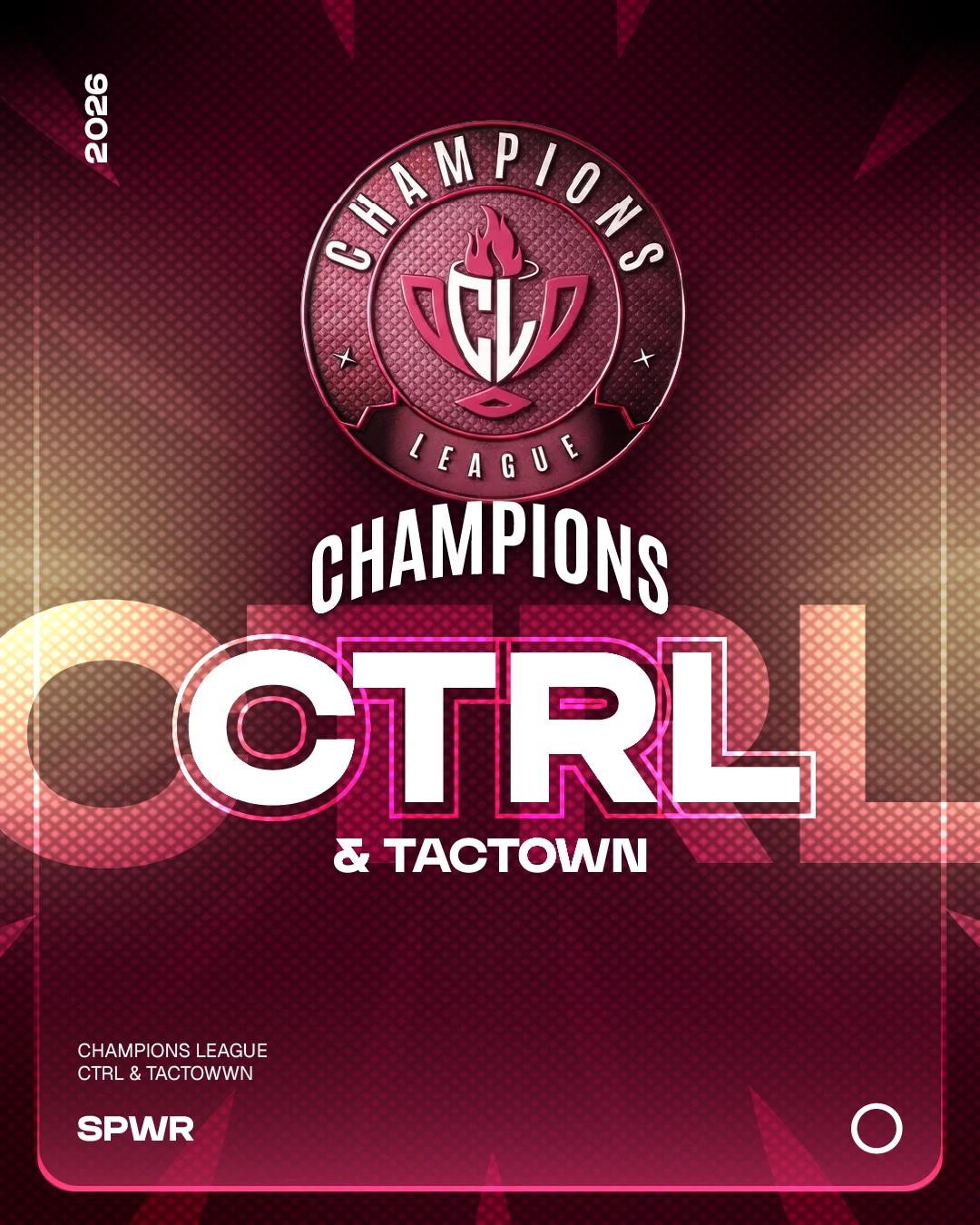 Portrait-format champion social post for CTRL and TACTOWN.