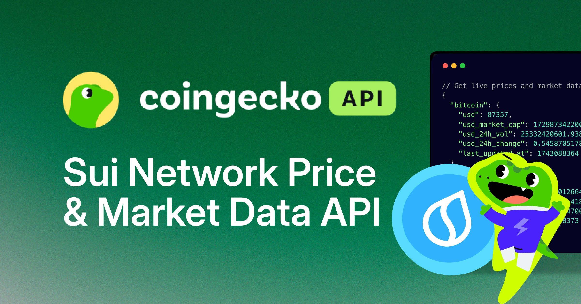 Sui Network Price & Market Data API for Tokens & NFTs | CoinGecko API