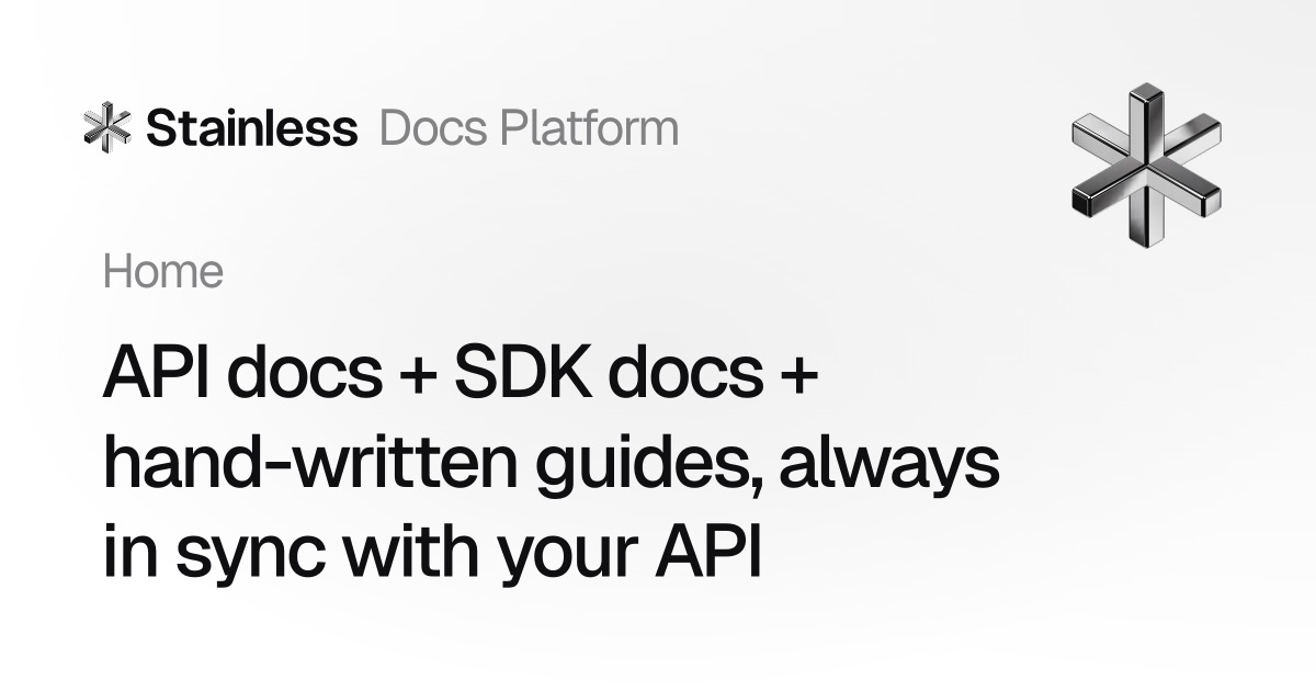 Stainless Docs Platform — Early Access