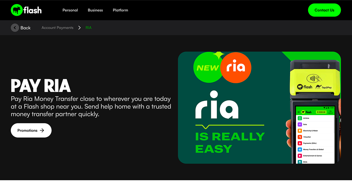 Pay Ria Money Transfer close to wherever you are today