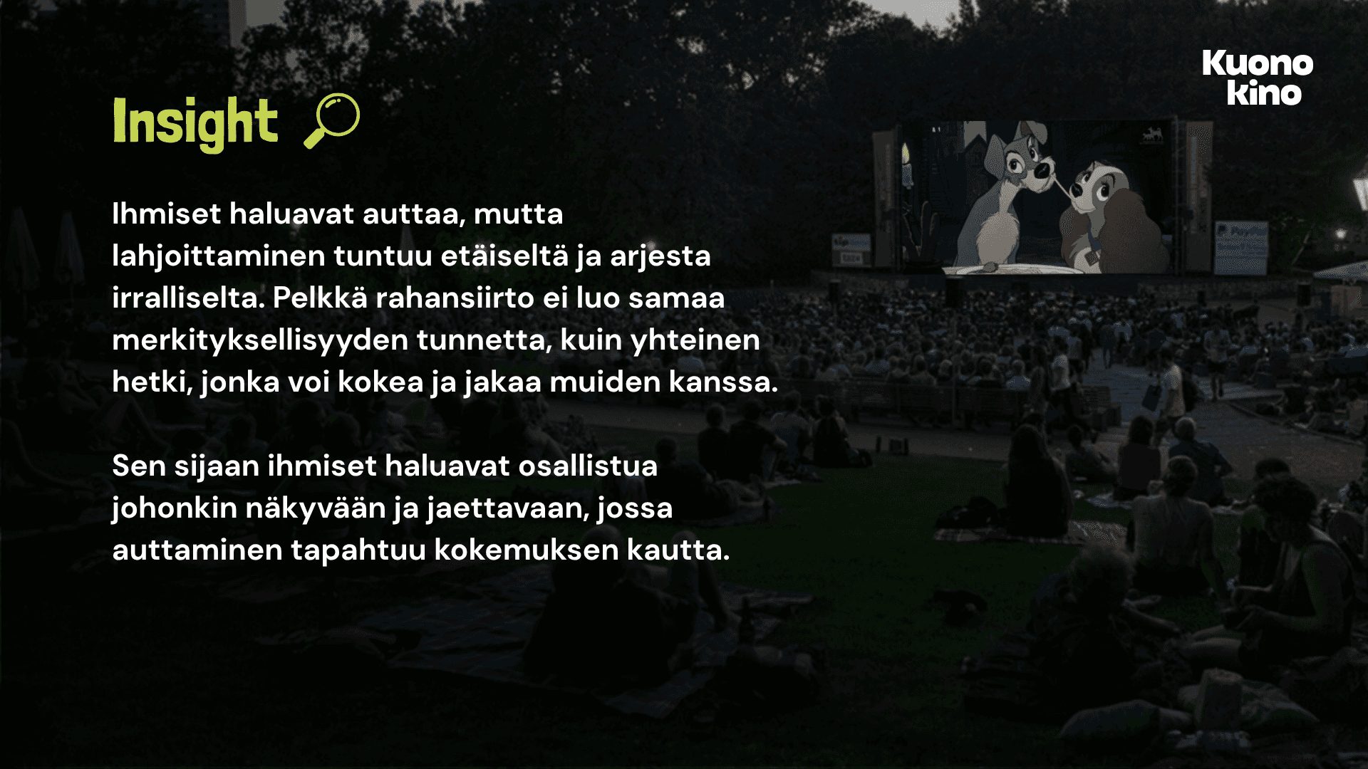 Musti ja Mirri: Kuonokino-tapahtumakonsepti, kuva 2