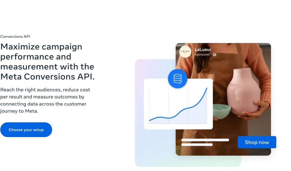 Meta Conversions API — LaLueur campaign visual