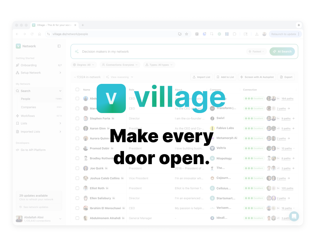 Village Make every door open logo
