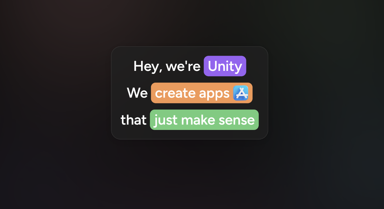 Unity - The Apps You Actually Use