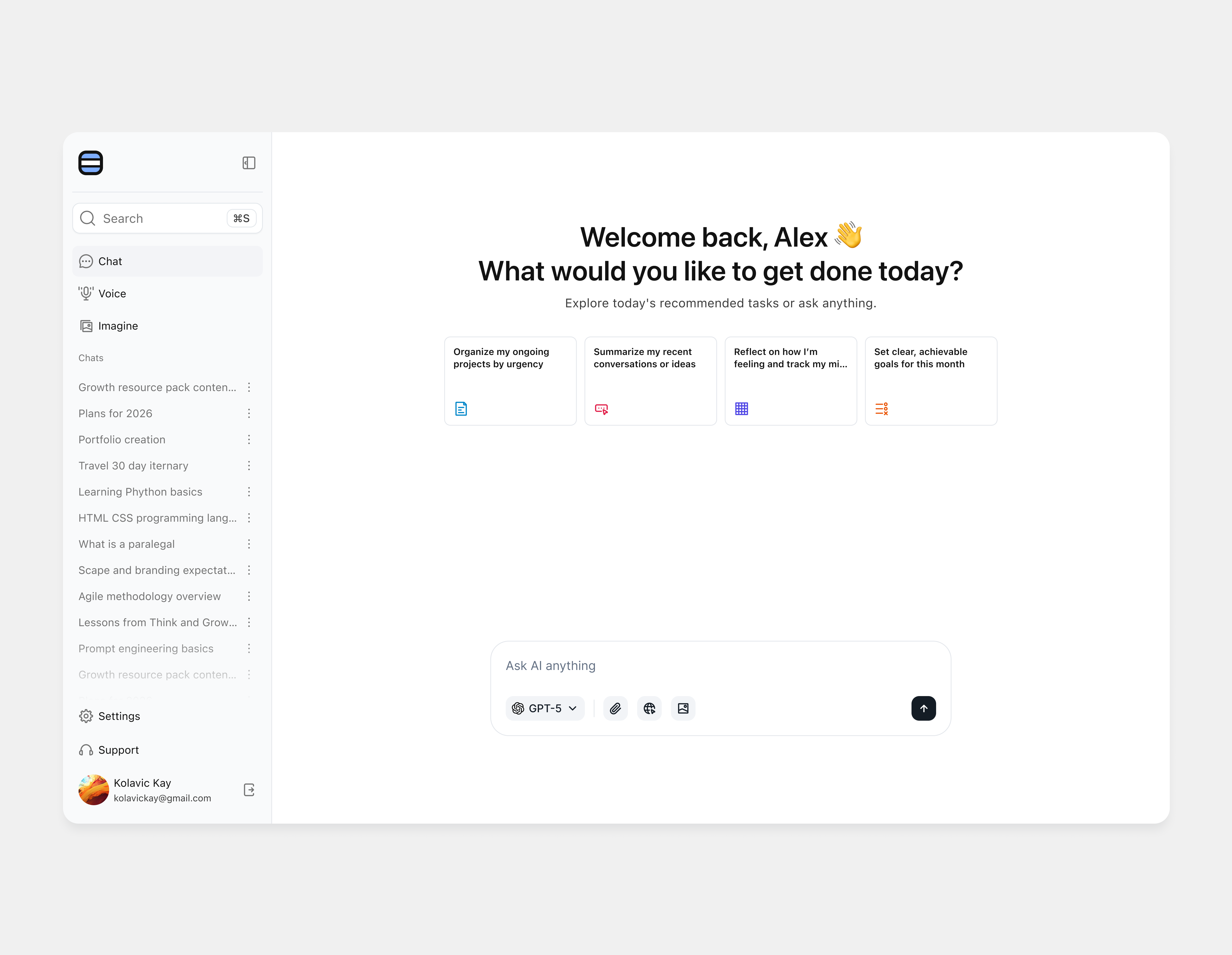 AI Conversational Chat Interface