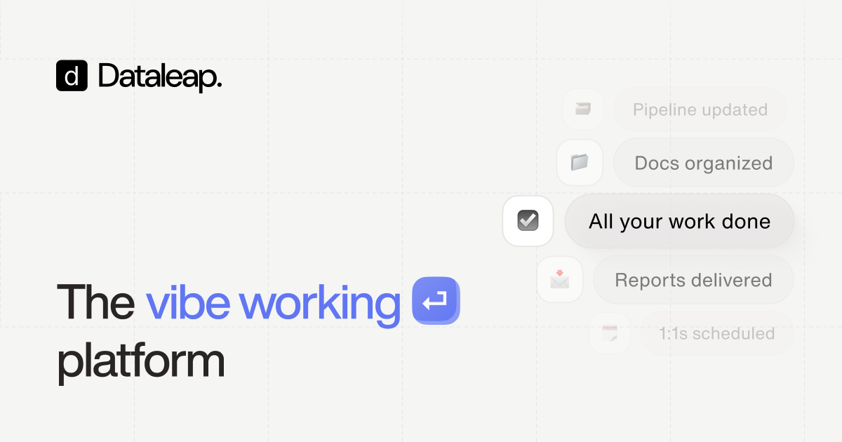 Dataleap - The first vibe working platform