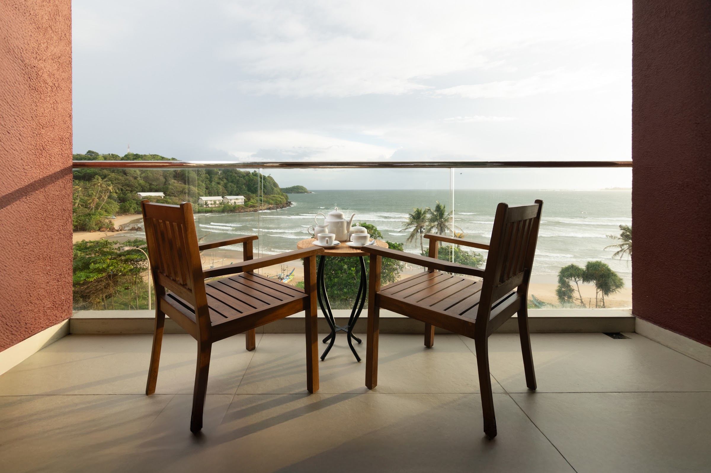 Ocean Room balcony overlooking the sea, Otherland Galle