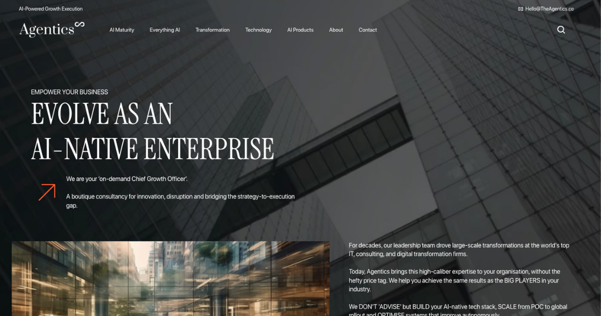 Agentics Evolve as an AI-native Enterprise logo