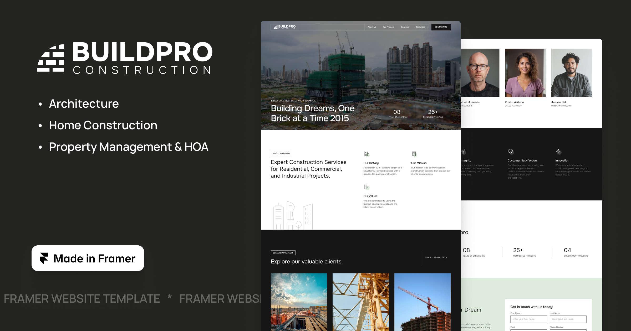 Buildpro - Construction & Architect Framer Template