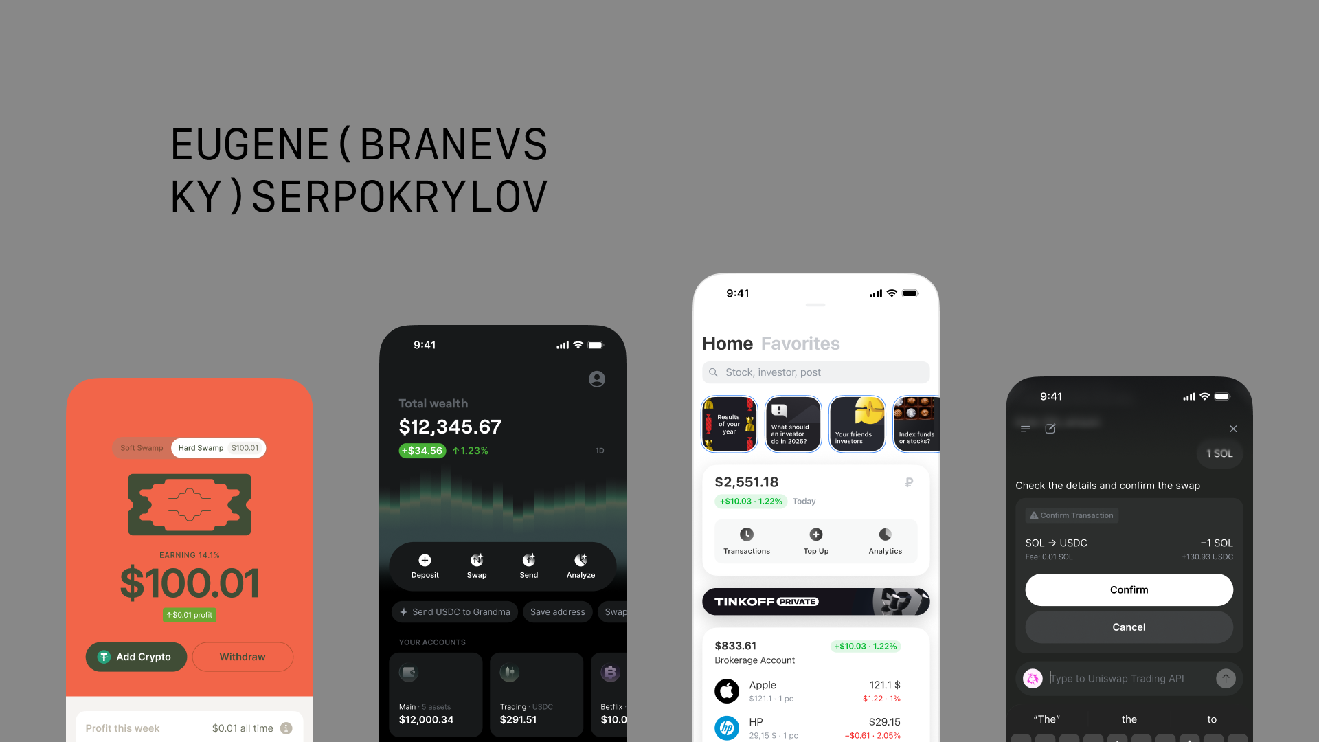 Eugene Serpokrylov website homepage built with Framer