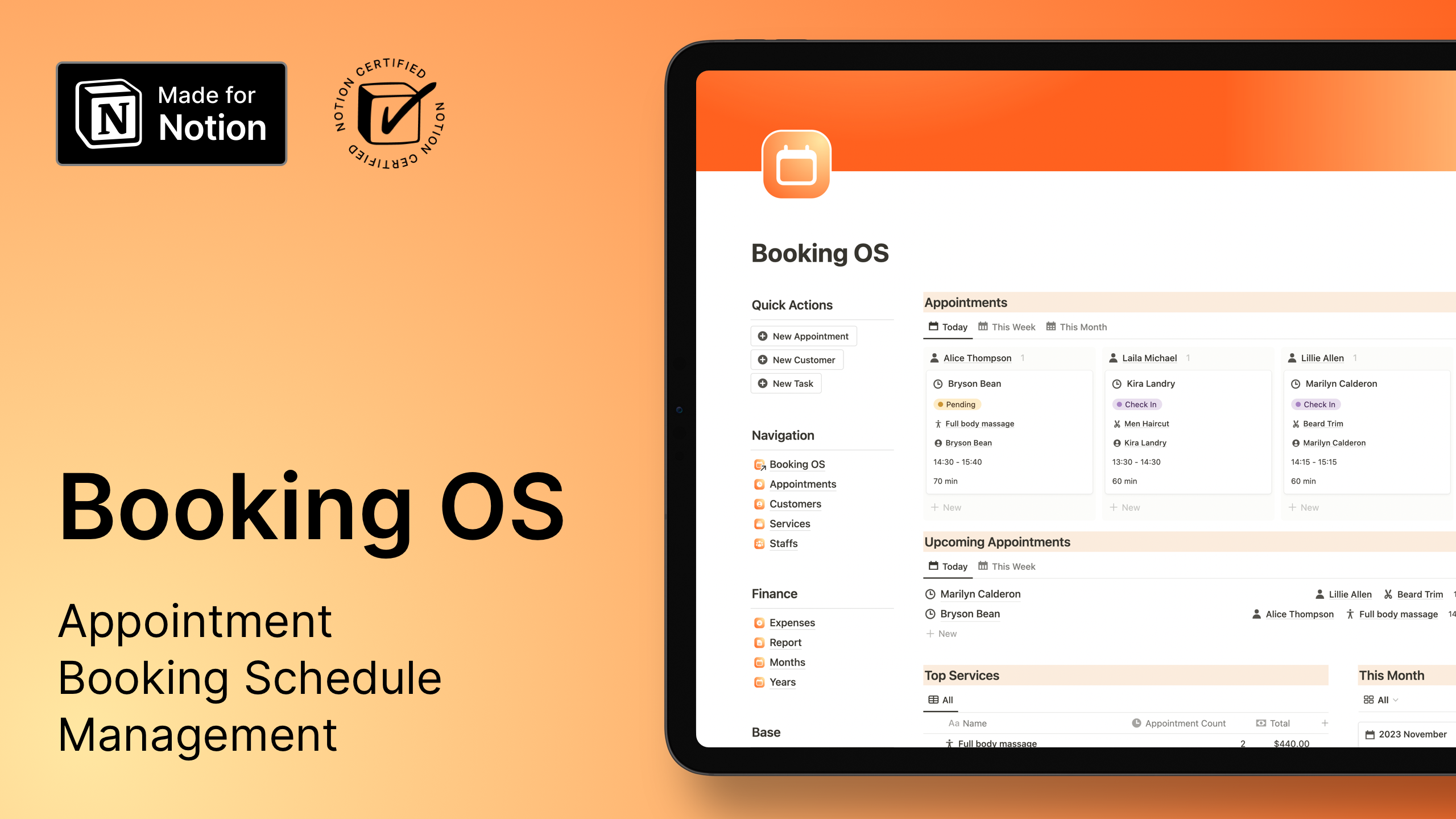 Notion Booking OS Template @ Solt Wagner