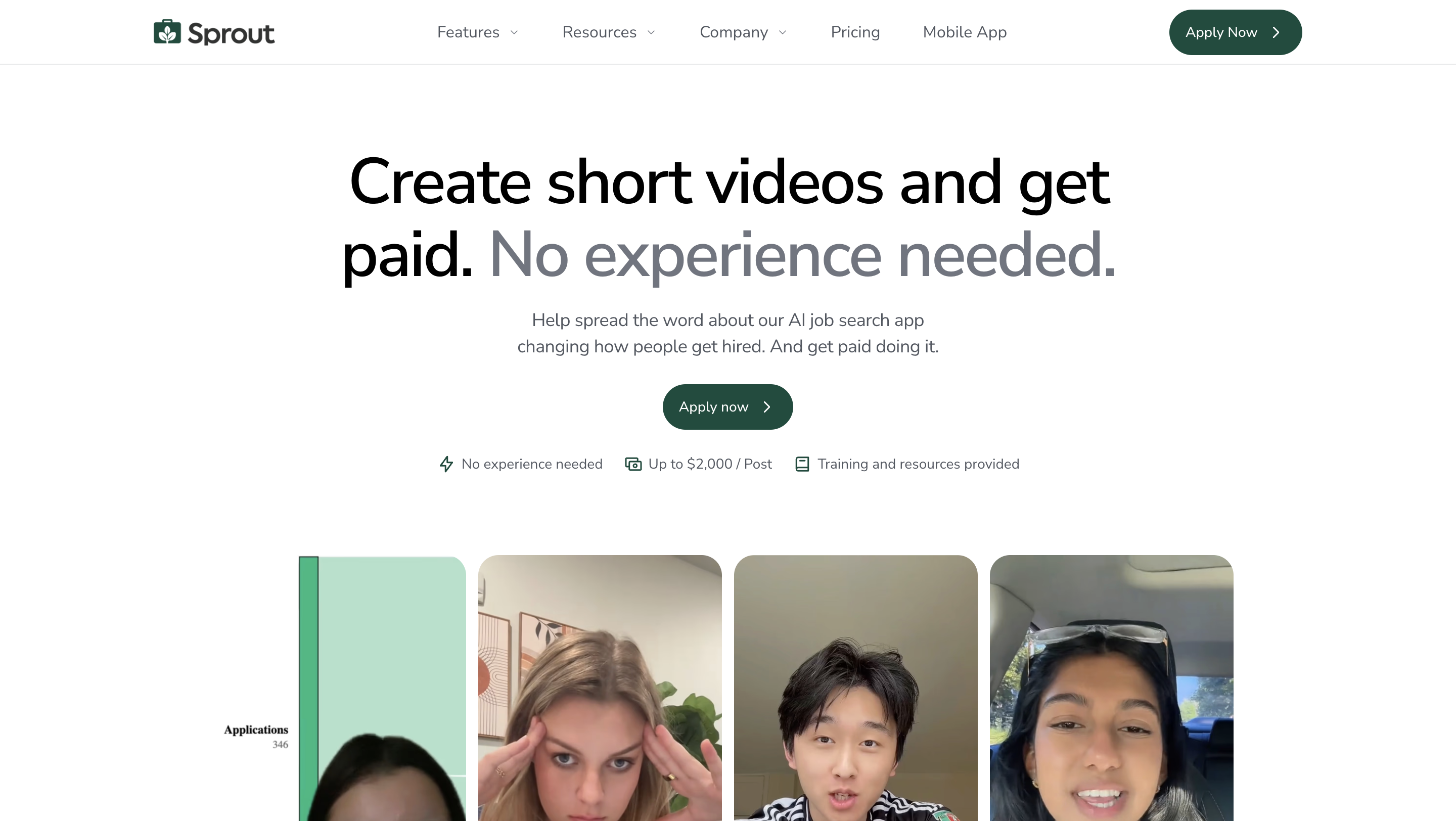 Sprout Creator Program | Partner with the #1 AI Job Search App
