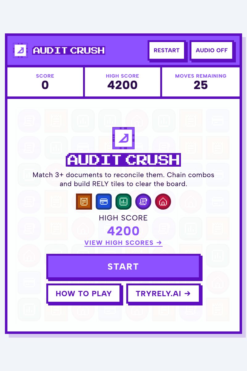 Audit Crush start screen