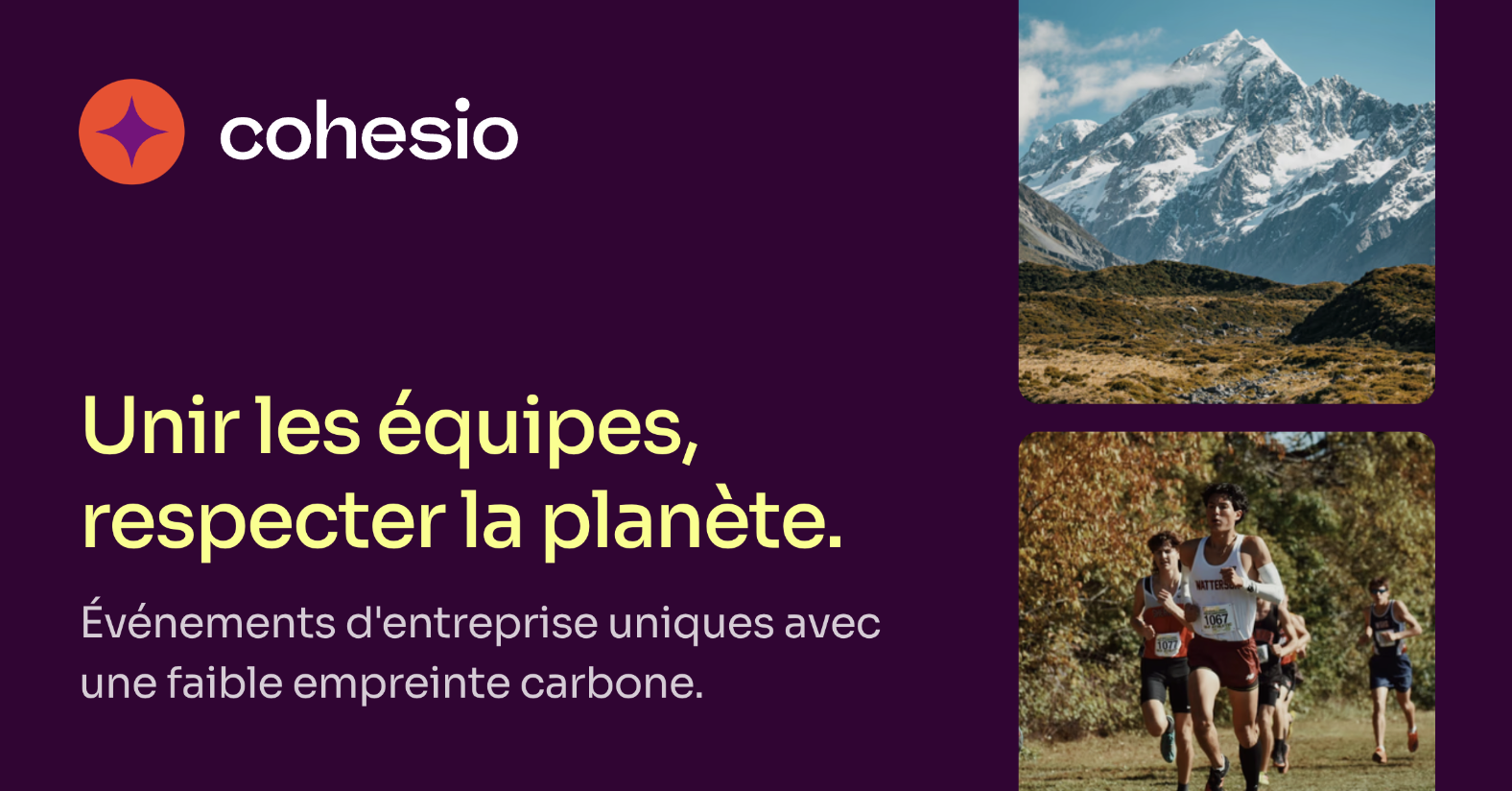 Cohesio - Événements d'entreprise à faible empreinte carbone.