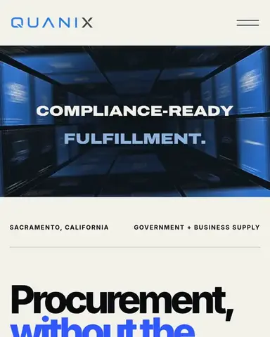 Quanix Solutions website on a phone