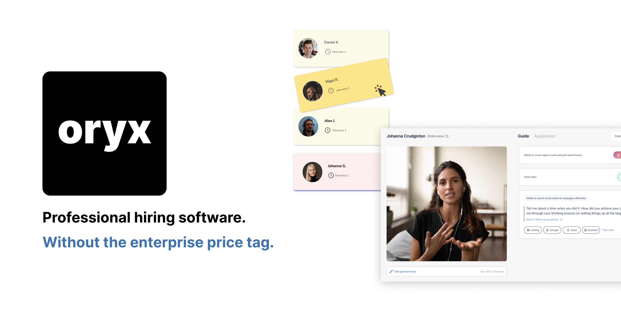 Oryx | ATS & Structured Hiring Software for Growing Teams