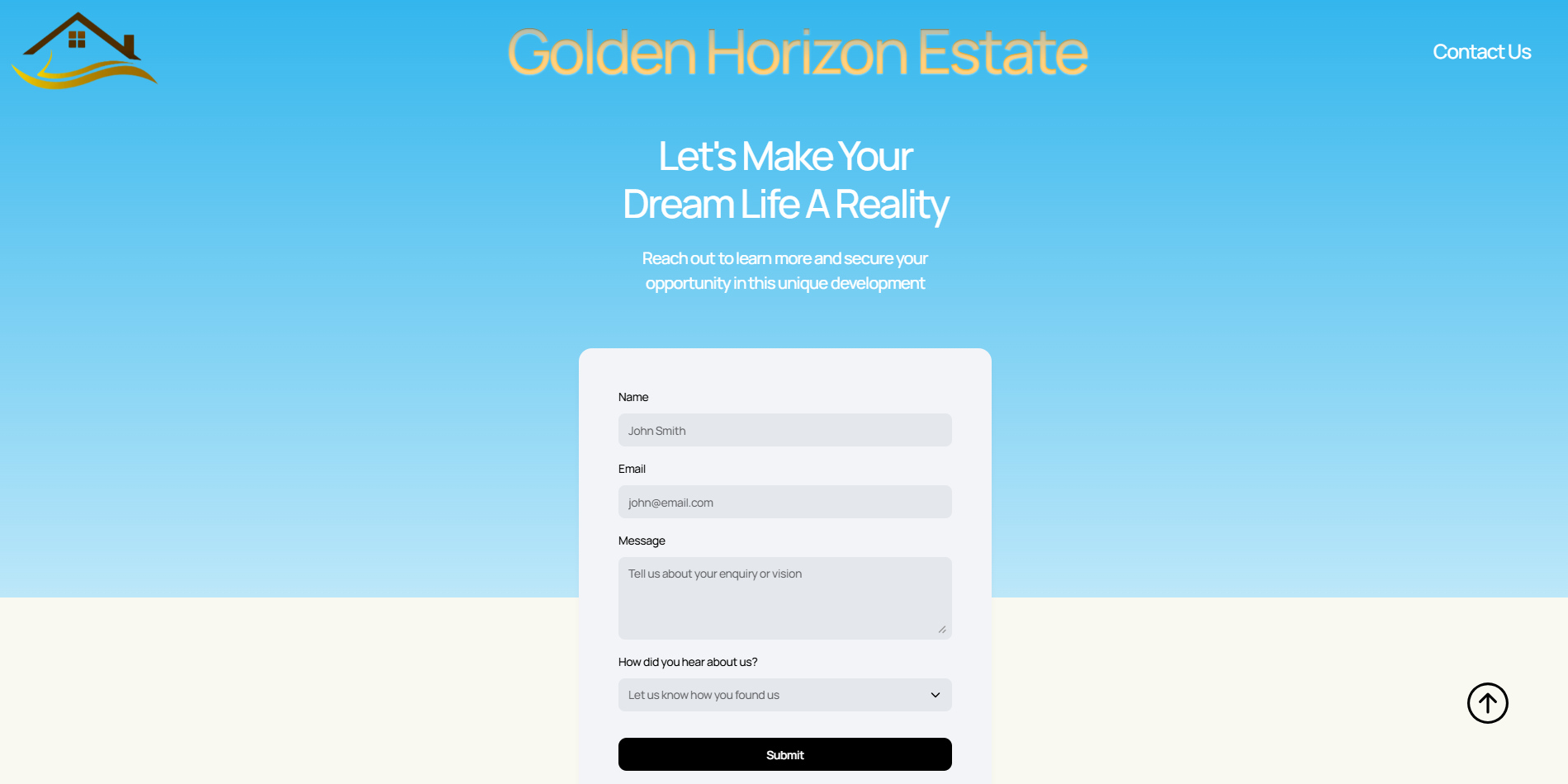 Contact Us - Golden Horizon Estate