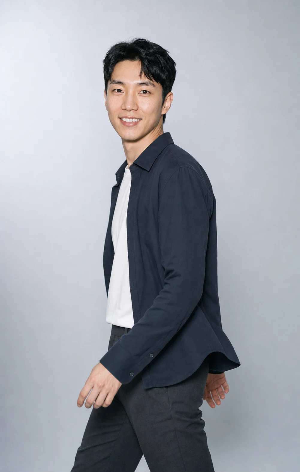 Studio portrait of Jun, recurring digital model