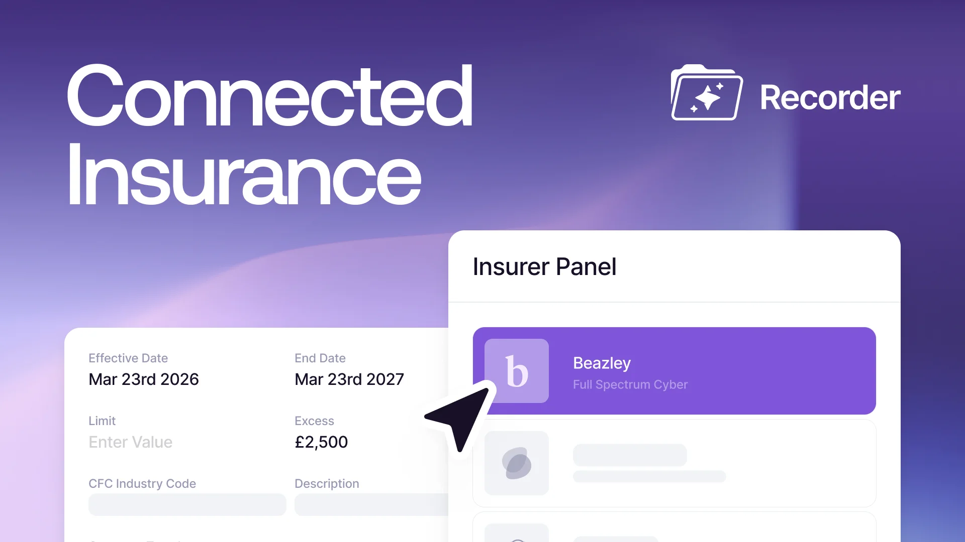 Recorder Insurance Tech Recorder | Software for insurance intermediaries