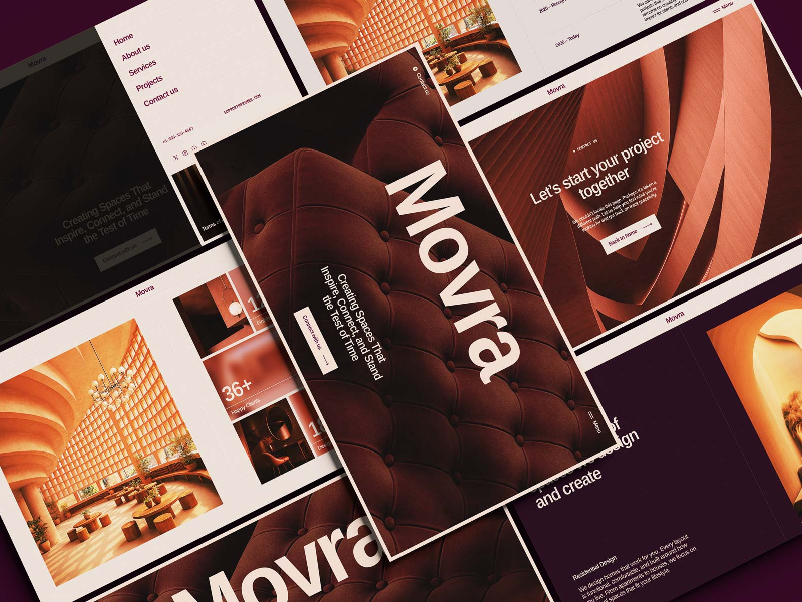 Movra | Modern Architecture & Interior Design Template for Framer