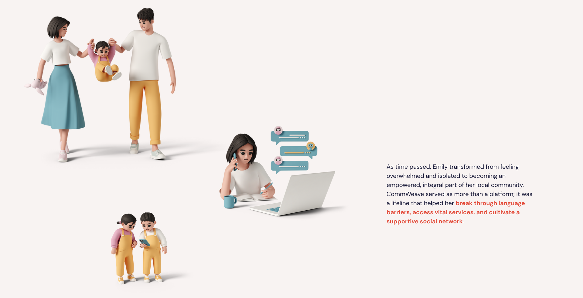 CommWeave user story — 8 slides — 8 of 8