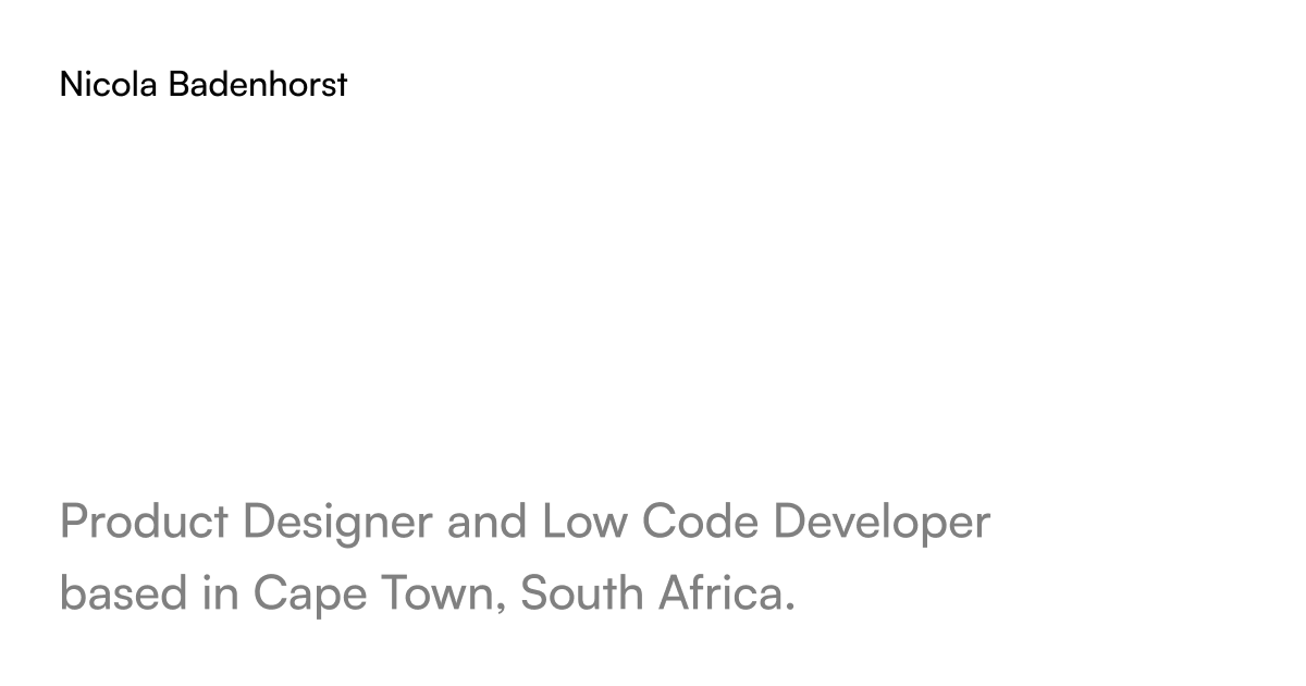 Nicola Badenhorst's website