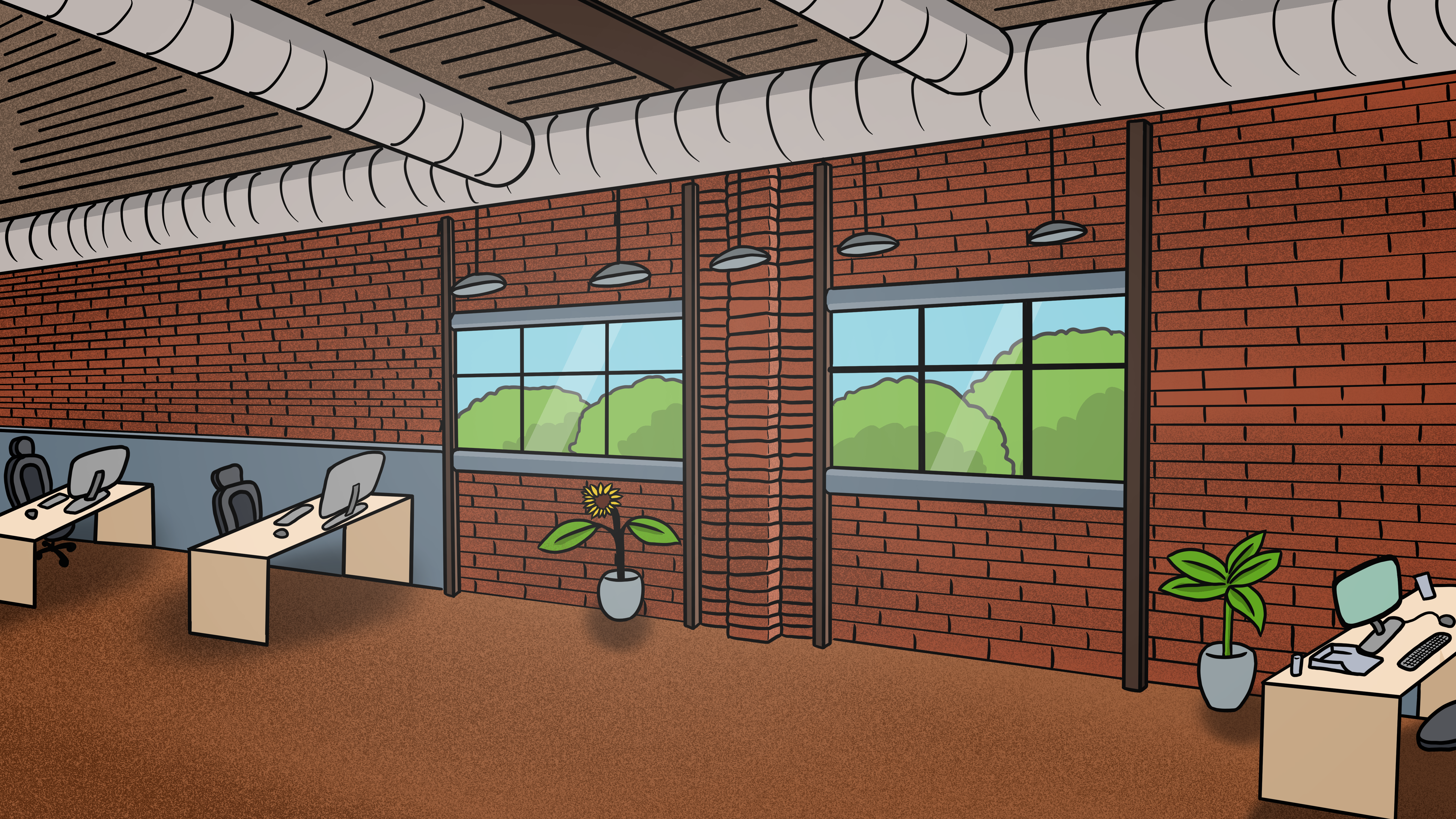 Finished illustrated environment