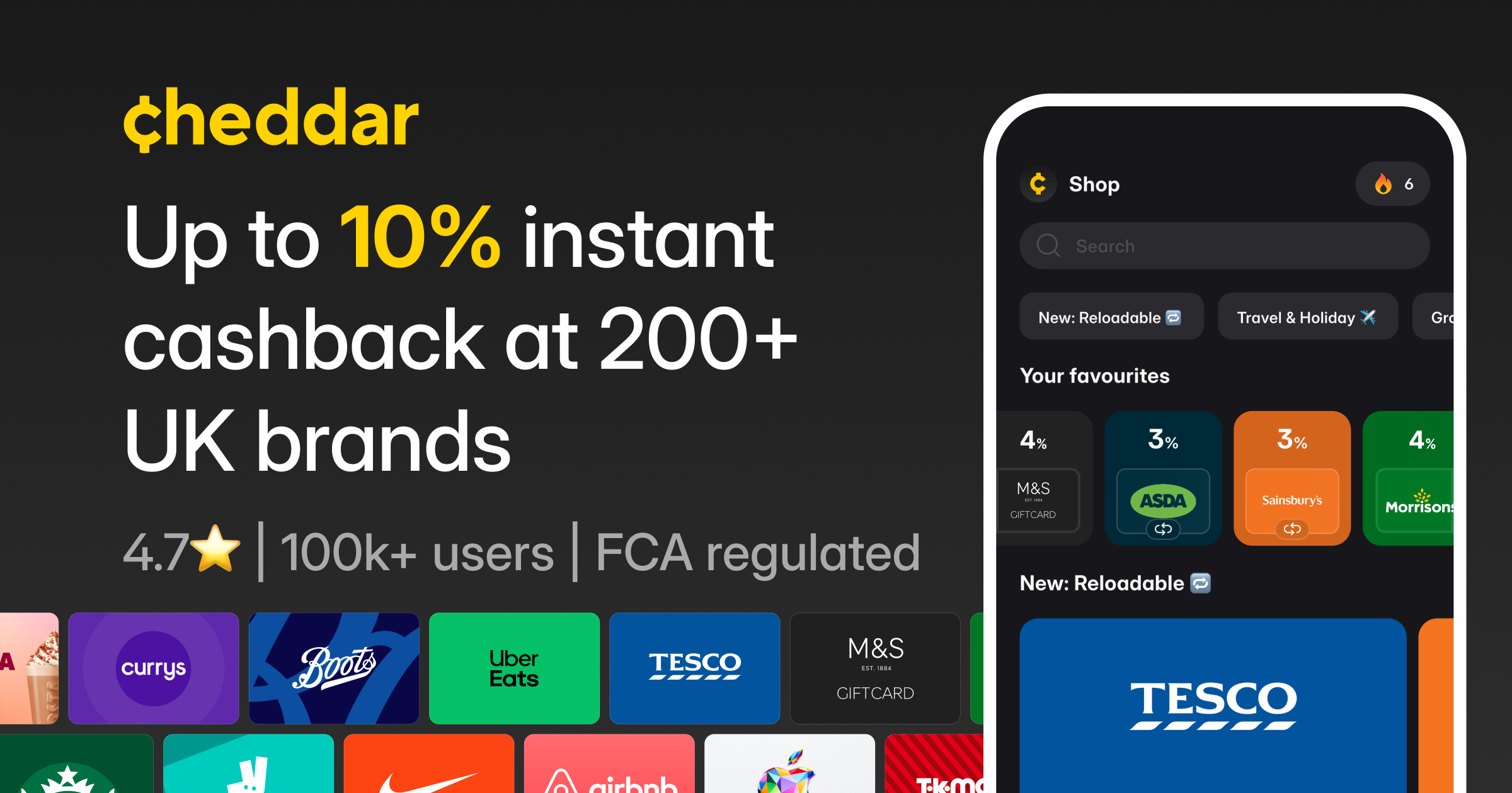 Cheddar | Gift Cards, Discounts & Cashback on Top Brands