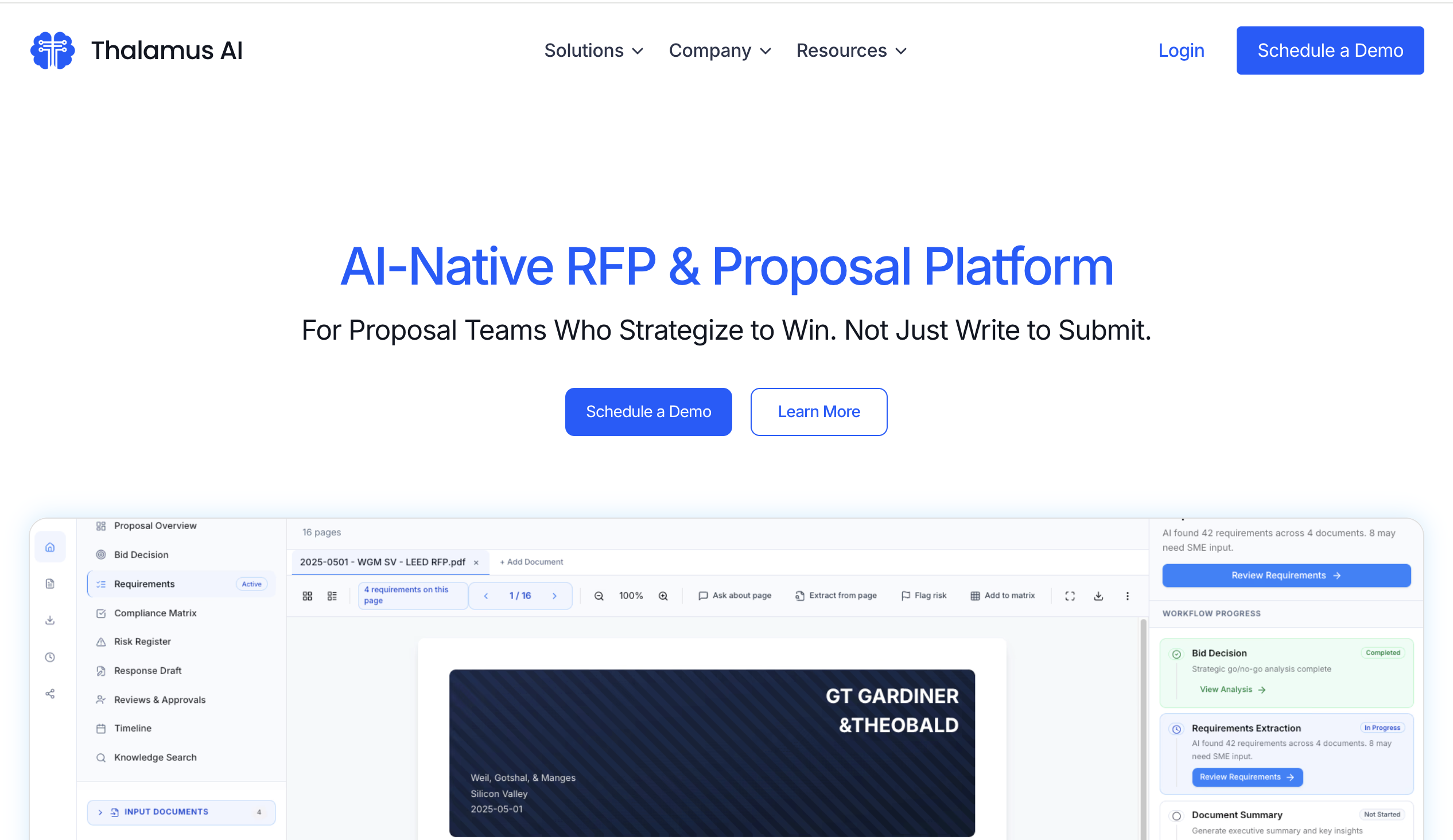 Proposal Platform AI RFP Software for Proposal Teams - Thalamus AI