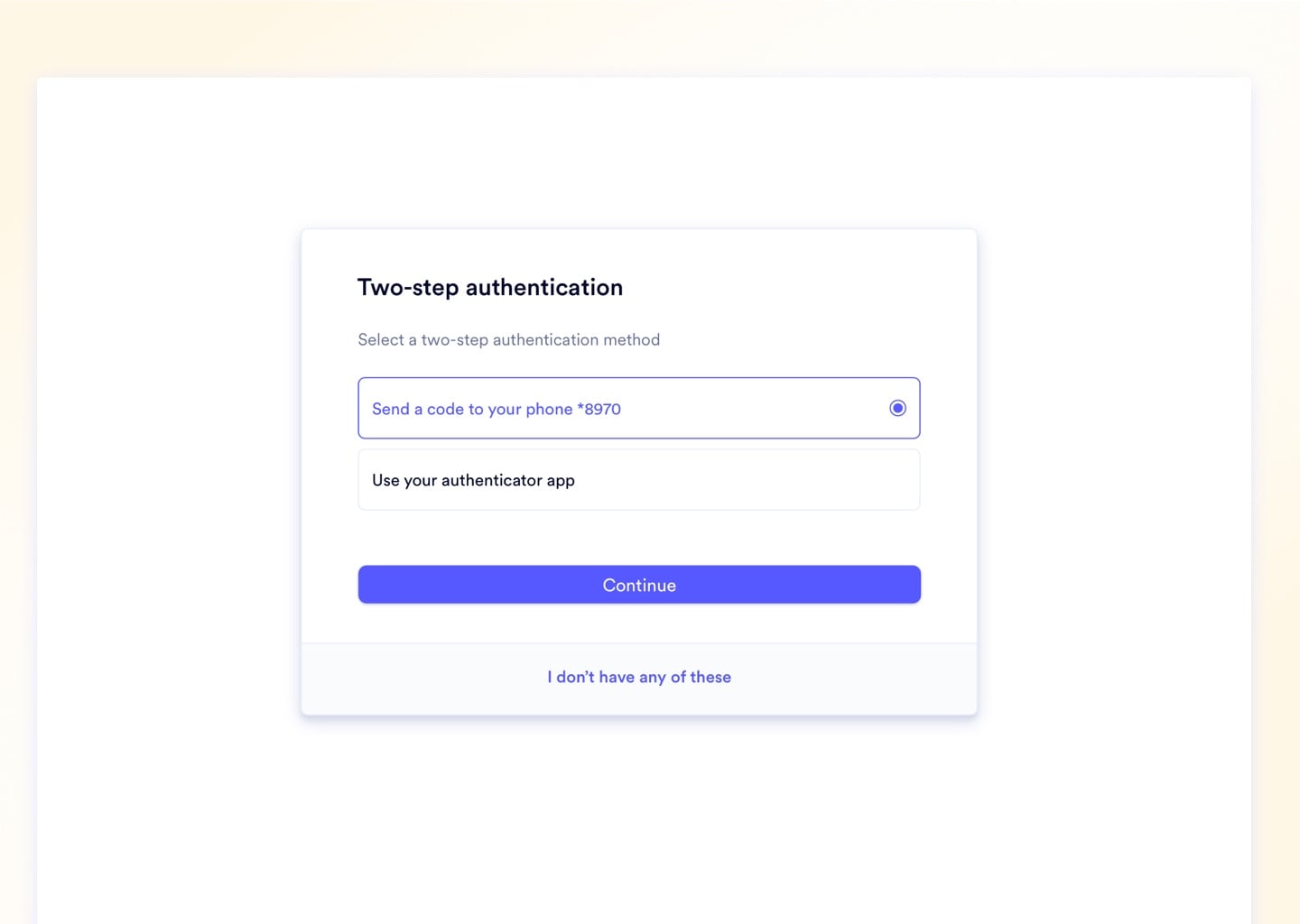 Authenticate with 2FA