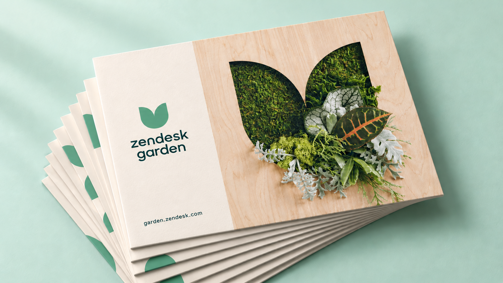 Garden printed cards with the mark and plant photography
