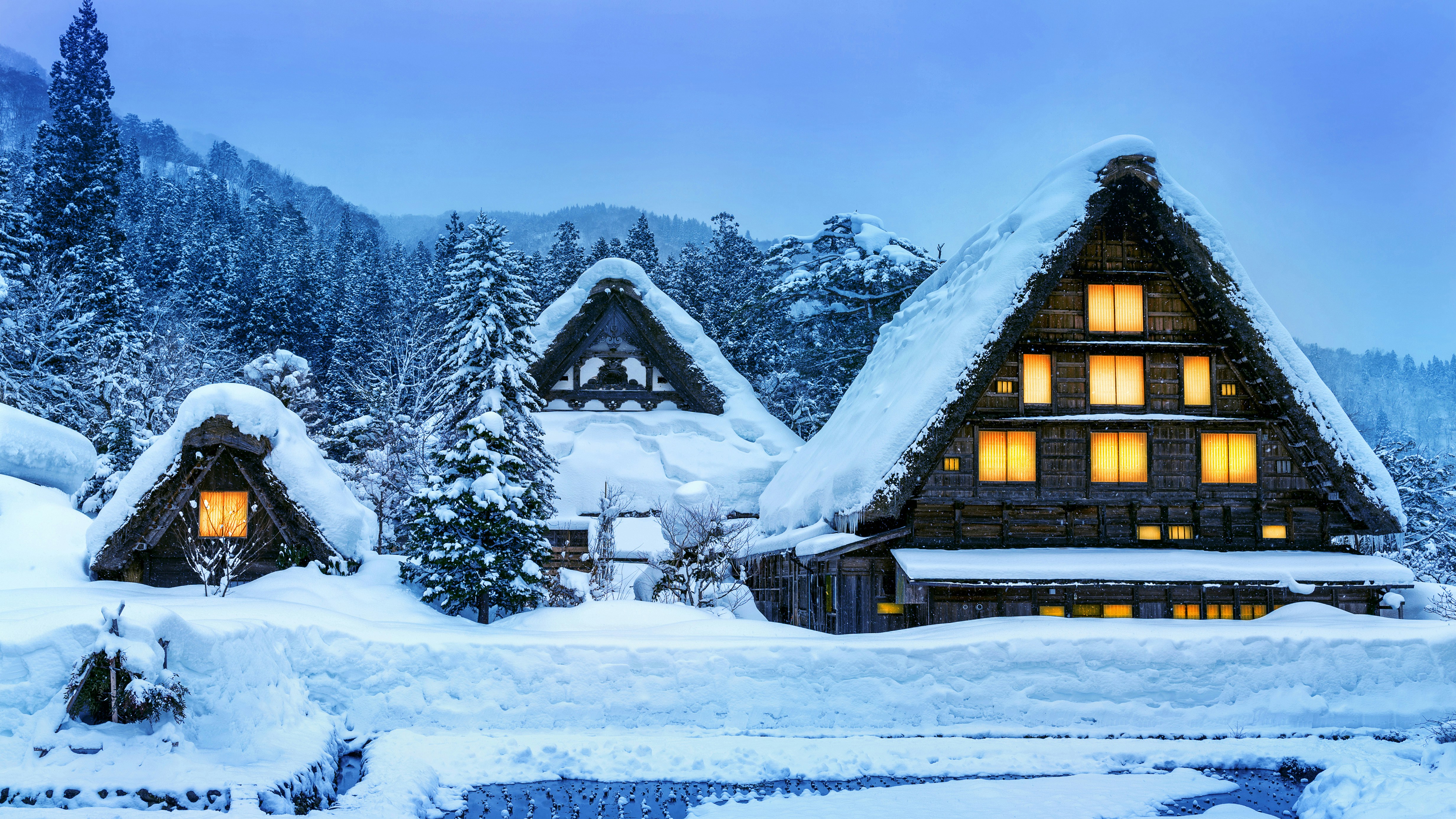 Japanse Alpen in de winter