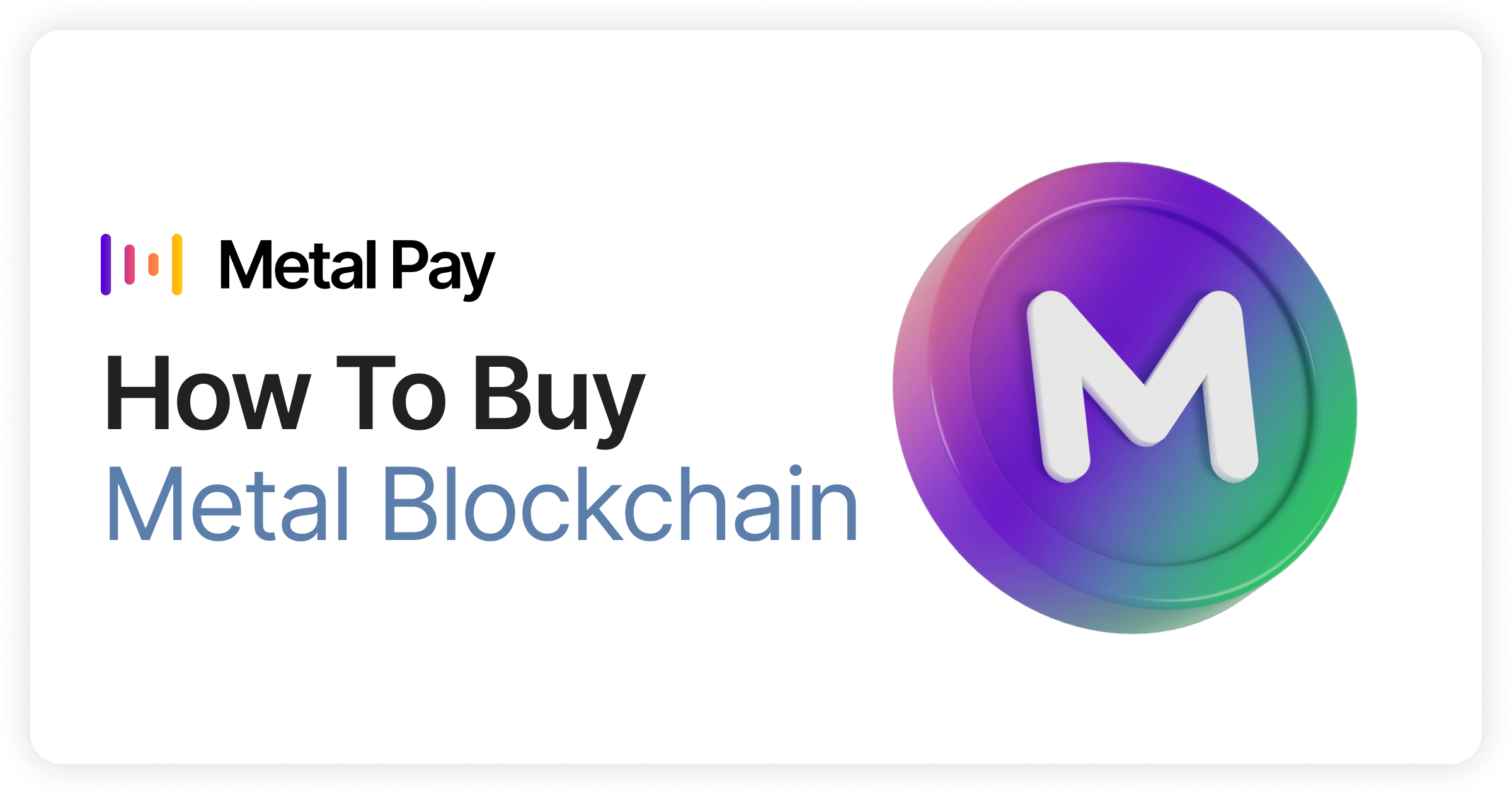 How To Buy Metal Blockchain (METAL) | Metal Pay - Crypto, The Right Way.