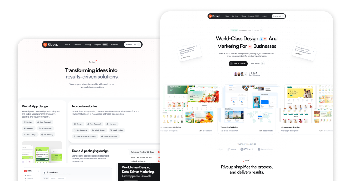 First Up Riveup Digital -UI/UX & Product Design Agency