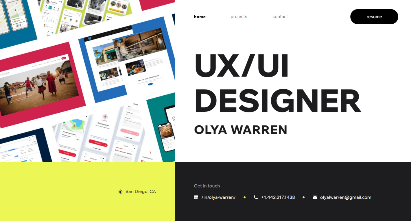 Olya Warren - UX/UI Designer