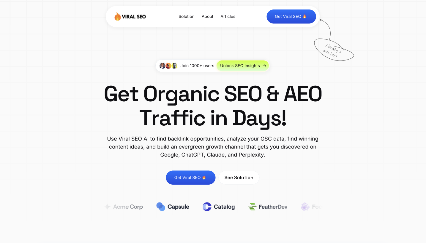 Viral SEO website preview